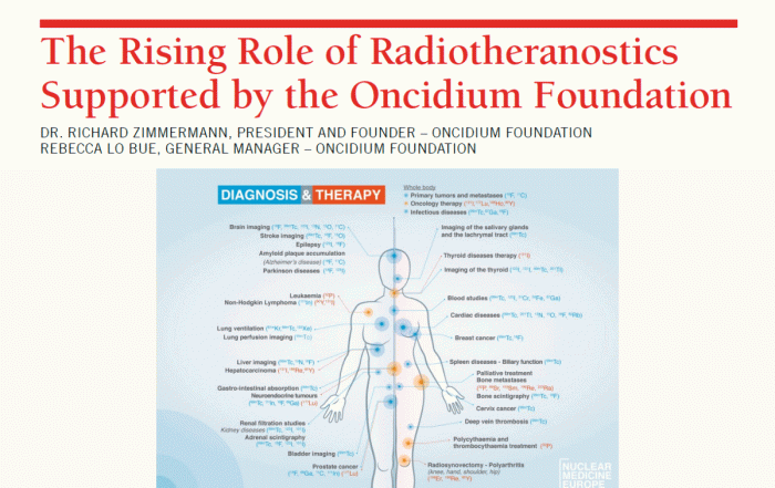 The Rising Role of Radiotheranostics Supported by the Oncidium Foundation